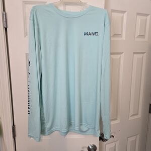 Performance Long-Sleeve Shirt in Light Aqua